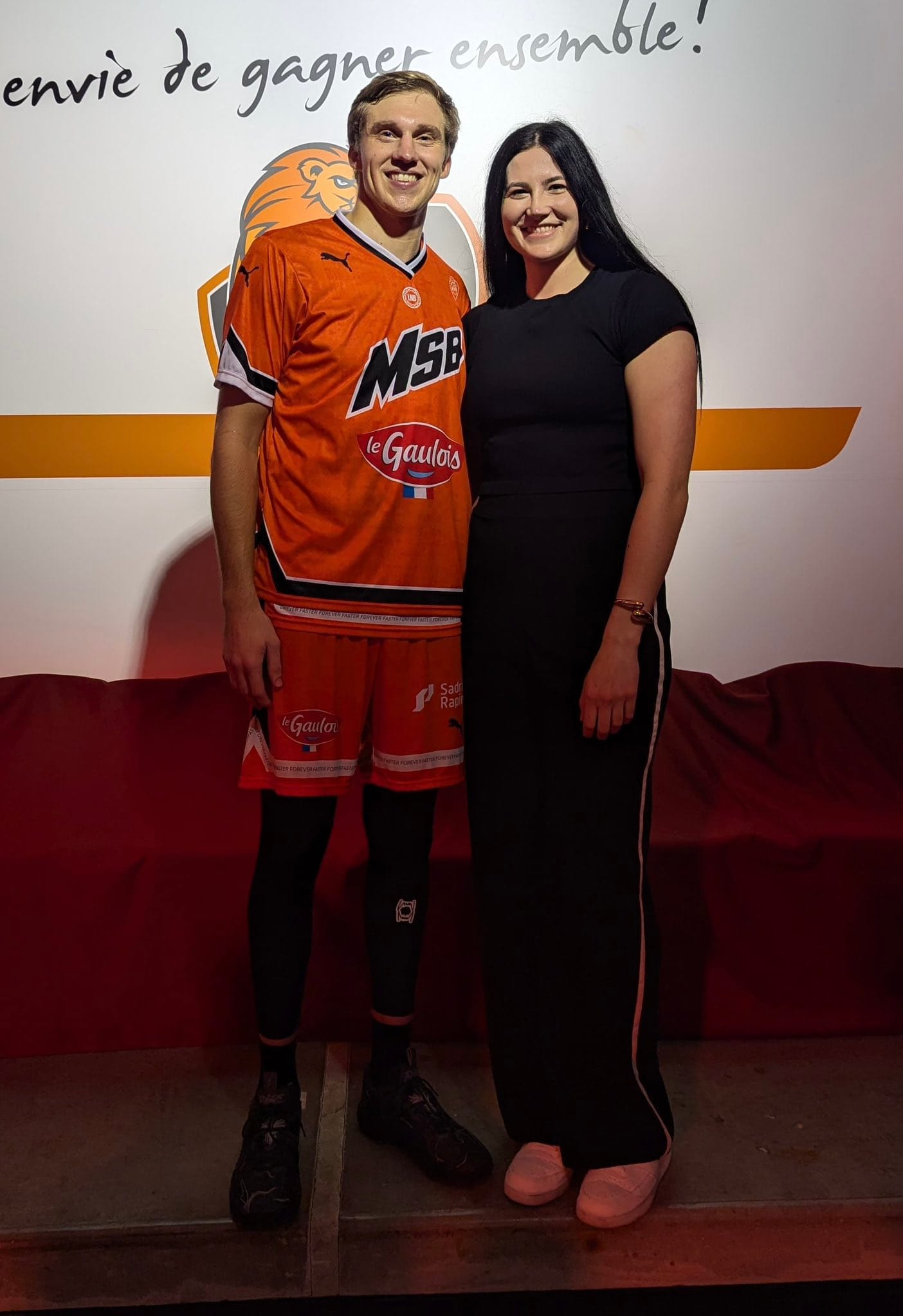 L’internationale espagnole Megan Gustafson est venue encourager son compagnon David DiLeo