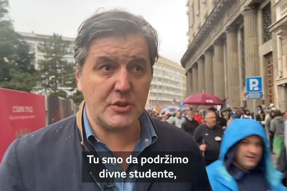 Dejan Bodiroga au coeur de la manifestation monstre à Belgrade