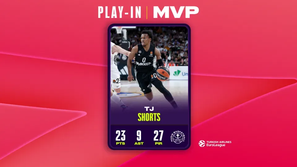 Euroleague : T.J. Shorts nommé MVP du play-in