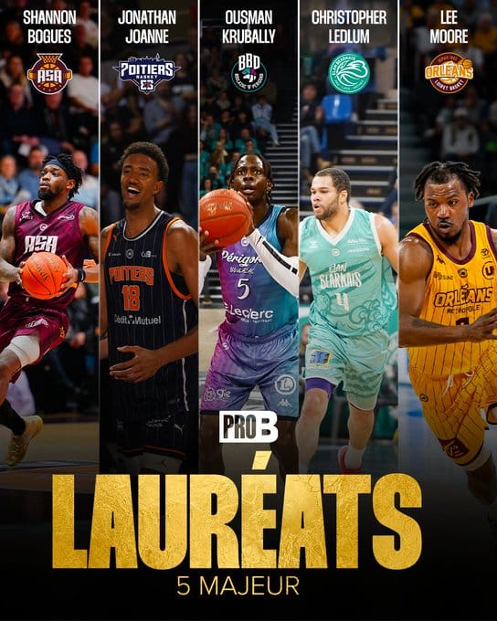 Le Palois Chris Ledlum élu MVP de Pro B, Jonathan Jeanne Meilleure Progression