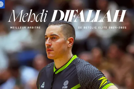 Et les meilleurs arbitres de la saison sont : Mehdi Difallah (Betclic Elite), Paul Antiphon (Pro B) et Arnaud Simeon (NM1)
