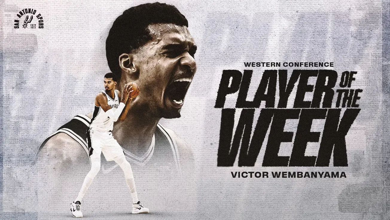 Victor Wembanyama élu joueur de la semaine en NBA