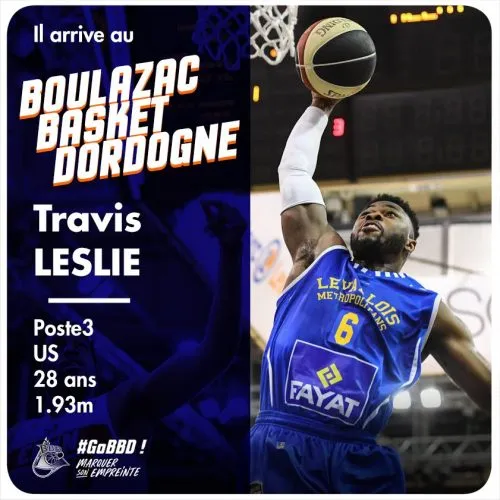 Boulazac fait venir Travis Leslie (ex-Levallois)