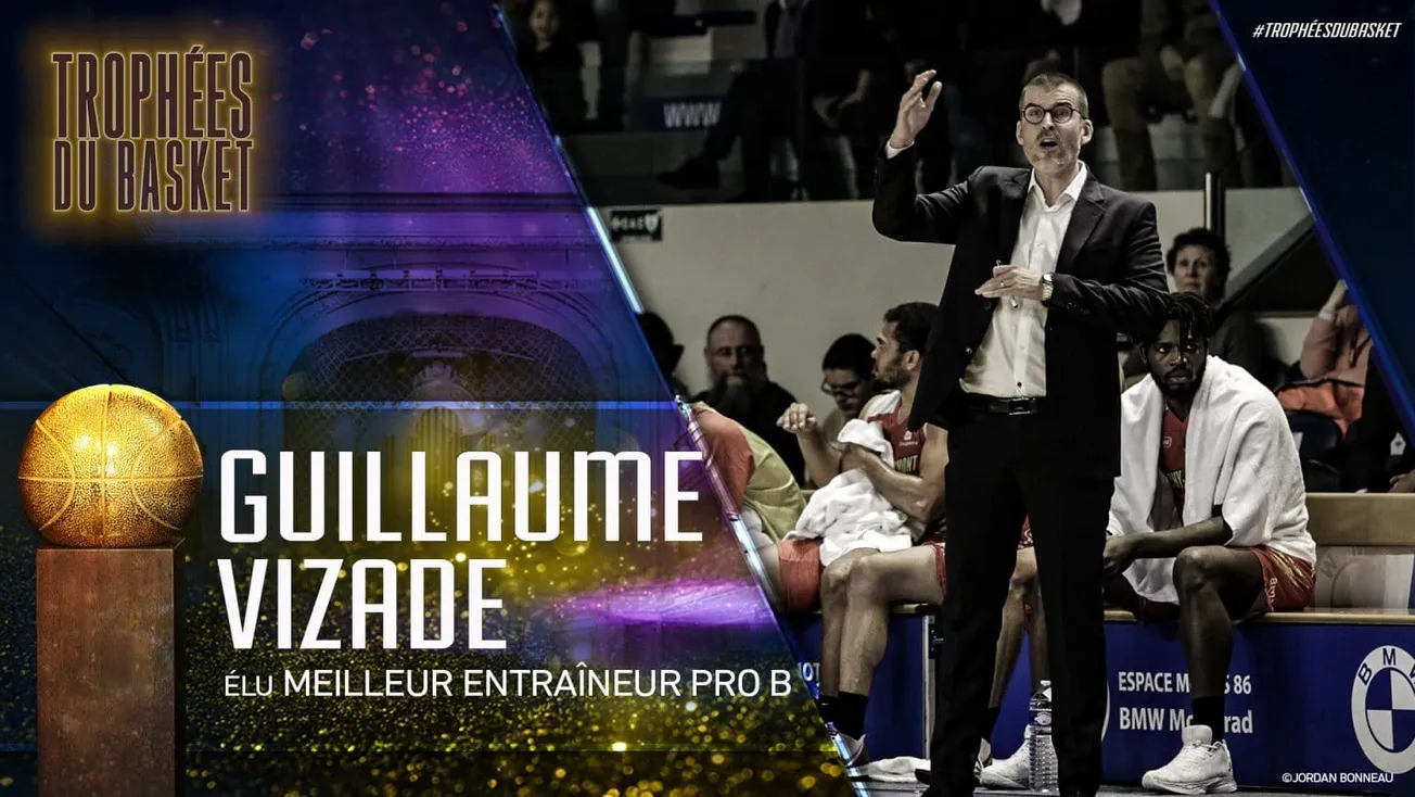 Trophées du basket : Guillaume Vizade élu meilleur entraîneur de Pro B