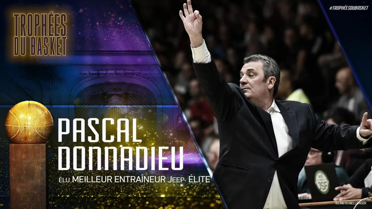Trophées du basket : Pascal Donnadieu élu meilleur entraîneur de Jeep® ÉLITE