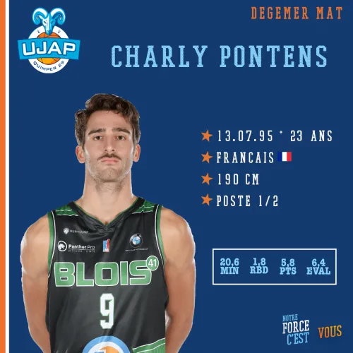 Pro B: Charly Pontens à Quimper