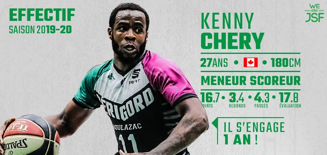 Nanterre recrute le meneur canadien de Boulazac, Kenny Chery