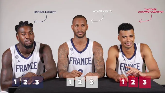 Vidéo: Mathias Lessort, Amath Mbaye et Timothé Luwawu-Cabarrot au Blind Test