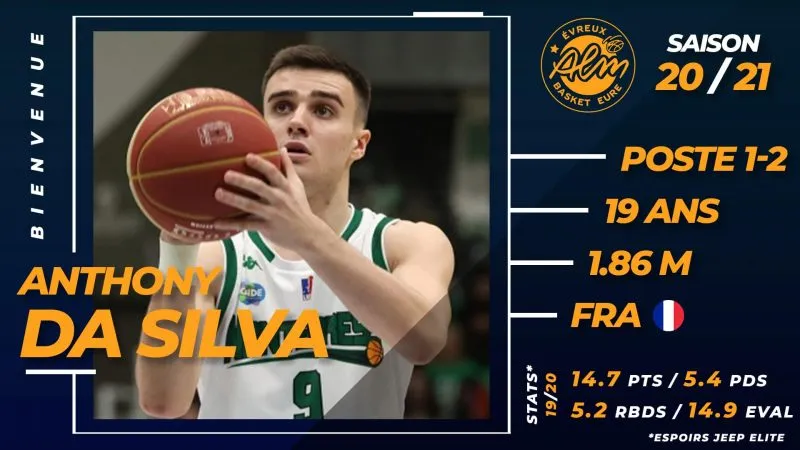 Pro B: Retour d’Anthony Da Silva à Evreux