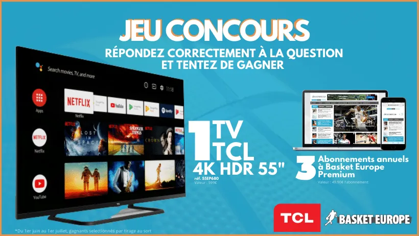 Jeu Concours – Gagnez une TV 4K TCL !