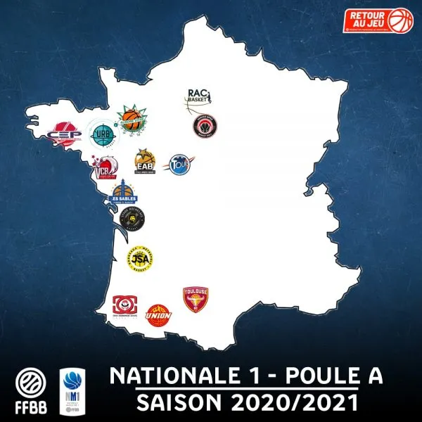 Nationale 1: La répartition des équipes dans les deux poules dévoilée