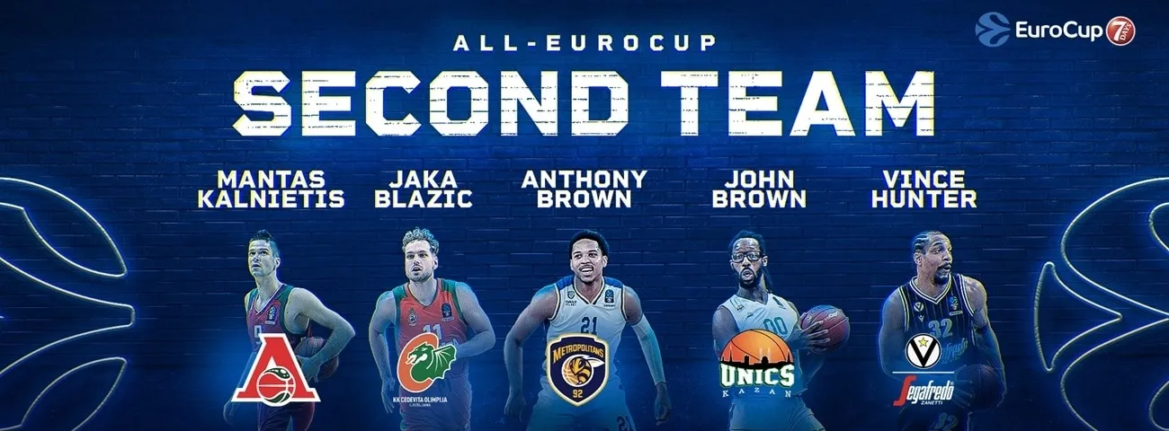 Eurocup : Anthony Brown (Boulogne-Levallois) nommé dans le deuxième cinq de la compétition