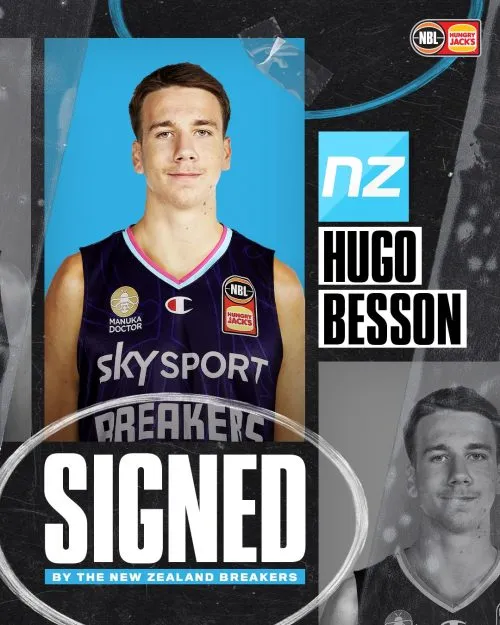 Hugo Besson a signé officiellement avec les Sky Sport Breakers Auckland