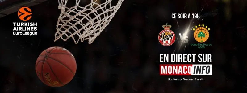 Euroleague : Monaco vs Panathinaikos, ce soir en direct sur Monaco Info