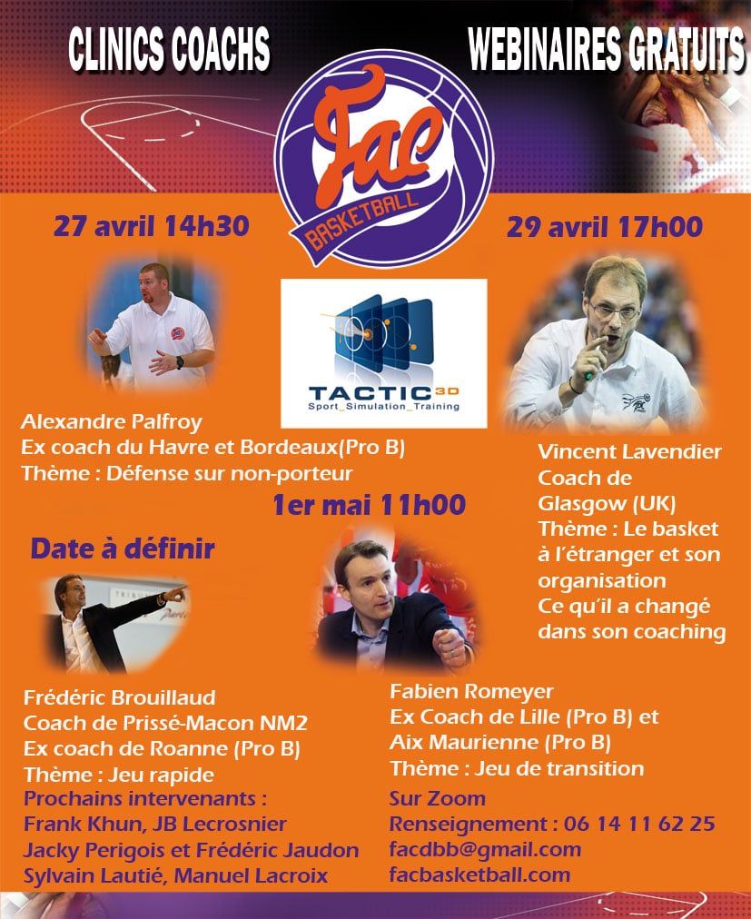 Des clinics gratuits en live pour les coaches Basket Europe